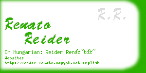 renato reider business card